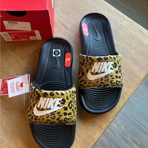 Nike Leopard Print Slides
